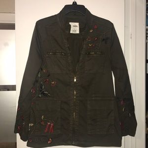 Sonoma floral embroidered anorak jacket